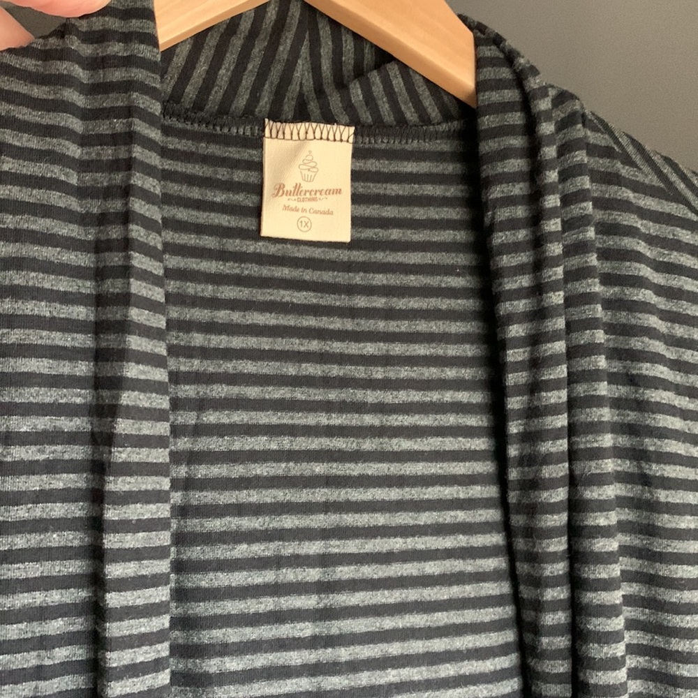 Striped Bamboo Duster Cardigan